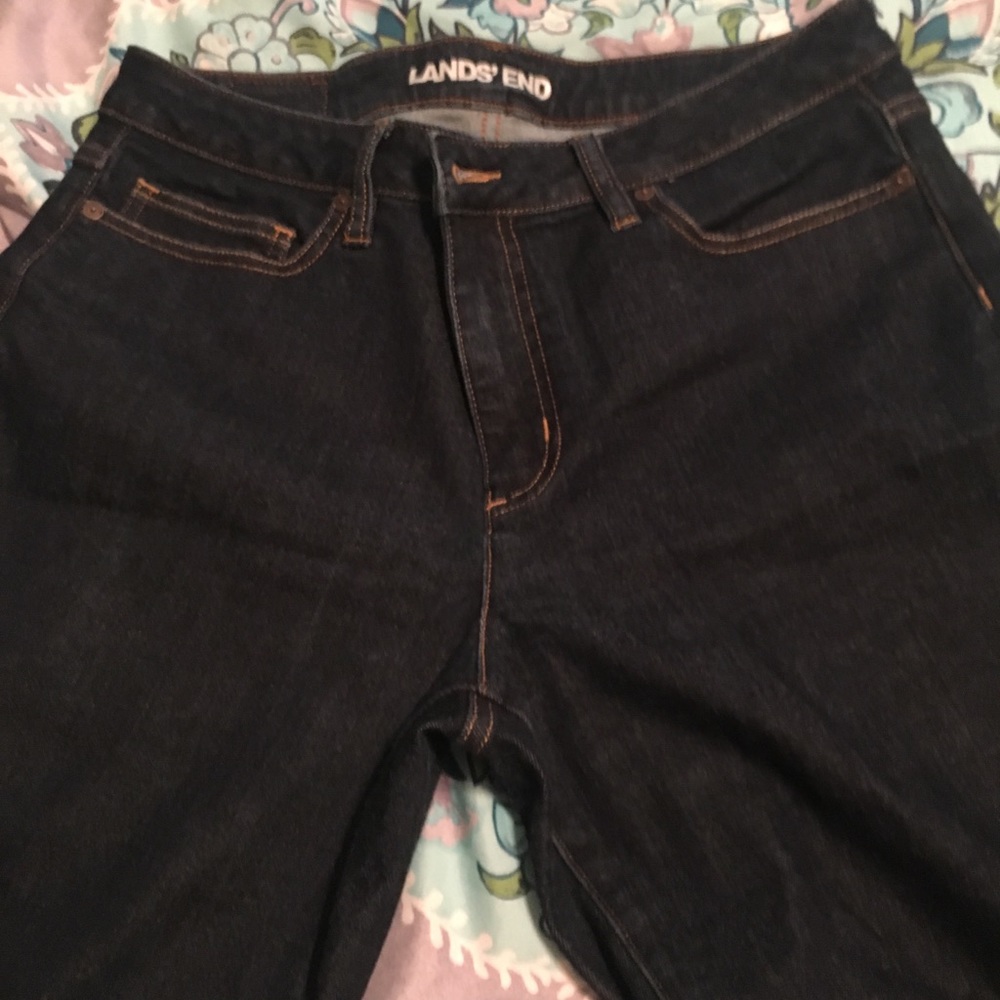 Ladies Lands End Dark Indigo Jeans bootcut